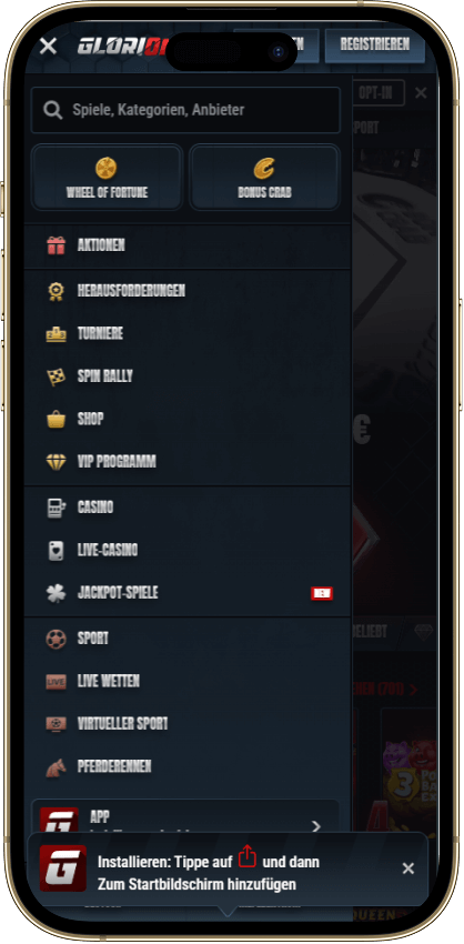 Glorian Casino Mobile